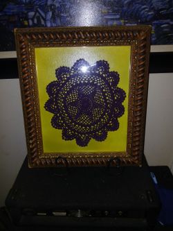 Handmade Doiky Framed In Gold