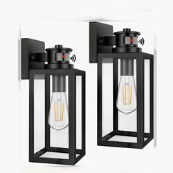 2-Pack Motion Sensor Outdoor Lights, Upgrade Dusk to Dawn Wall Mount Light Fixtures, Motion Sensor Wall Lights for Outside House PorReg. Retail $69.99