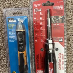 Milwaukee 13 In 1 Screwdriver Ideal Ncvt Tic Tracer Flash Light Voltage Sensor