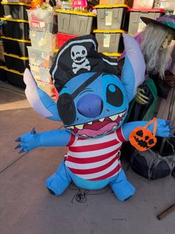 3.2 ft Airblown-Stitch with Pirate Costume Halloween Inflatable