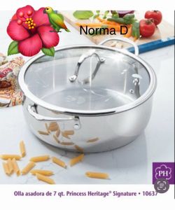Olla de7 qts clásica de acero inoxidable nueva en su caja 🌺 princess house 🌺