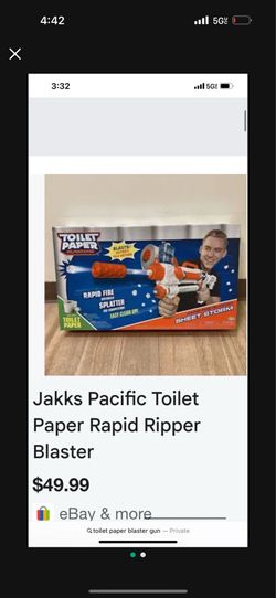 Toilet paper blaster