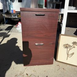 2 Drawer Wood Filing Cabinet