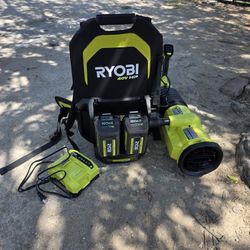 RYOBI 40V HP Brushless Whisper Series 180 MPH 850 CFM Cordless Battery Backpack Leaf Blower with 8.0 Ah Battery and Charger