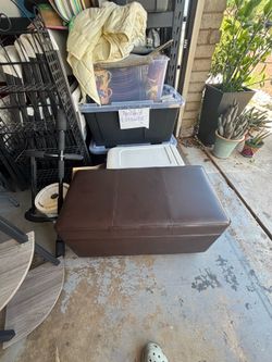 dark brown ottoman