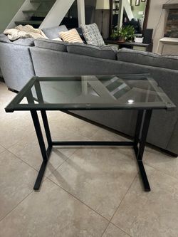 Glass top desk