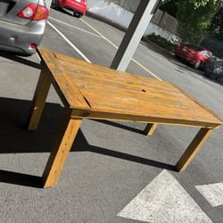 outdoor solid wood dining table 