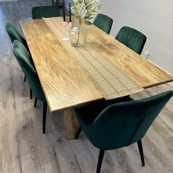 Velvet Green Dining Chairs