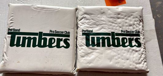 Two Collectible Portland Timbers Seat Cushion