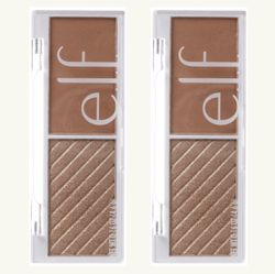 2 Pieces Of e.l.f. Cosmetics Bite-Size Face Duo, Highlighter, Bronzer & Blush Palette, Highly Pigmented, Spiced Apple, 0.049 Oz (1.4g), 0.049 ounces