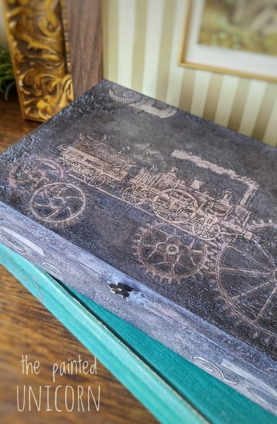 Steampunk Train Upcycled Trinket Jewelry Box