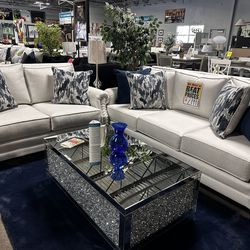 Formal sofa set! $2099 🤍💙✨ Any color & fabric!