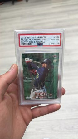 2018 BBM Munetaka Murakami RC Silver Foil Facsimile PSA 10