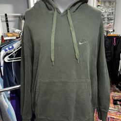 Nike Men 2XL TALL Sportswear FOREST GREEN Washed Heavyweight 100% Cotton Hoodie