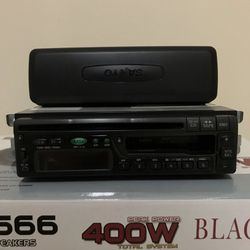 MINT condition SANYO Detachable panel CD/Cassette FM/AM Radio Receiver & Brand New 400W & 800W Speakers Alpine Pioneer