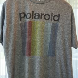 Polaroid Brand Graphic T-Shirt – Soft Grey Heather - Men’s XL
