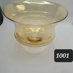 Large Peach Glass Bowl Centerpiece 