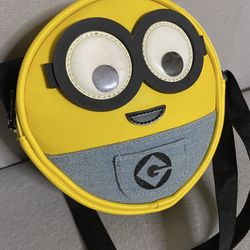 Minions yellow and blue figural novelty purse