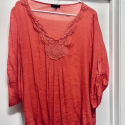 Peach Xl Tunic Top  Spense Brand 