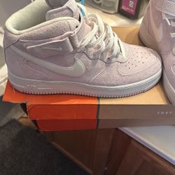 Air Force 1 High Top Pink And White Squad