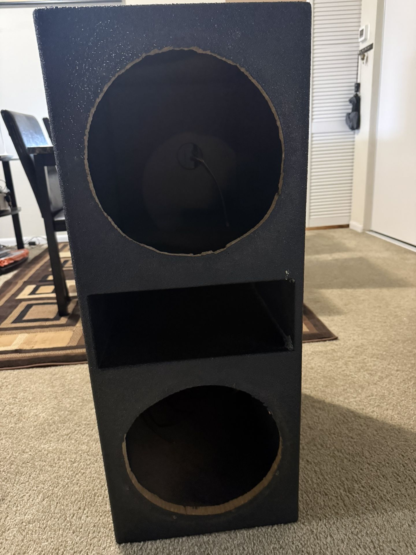 12 Dual Armed Coated Subwoofers Empty Box