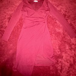 Emerald Sundae Burgundy Dress Size Small 