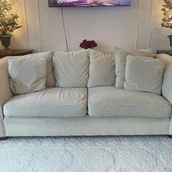 Tan Couch With Cushions
