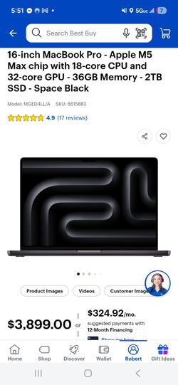 16" Apple MacBook Pro MGED4LL/A