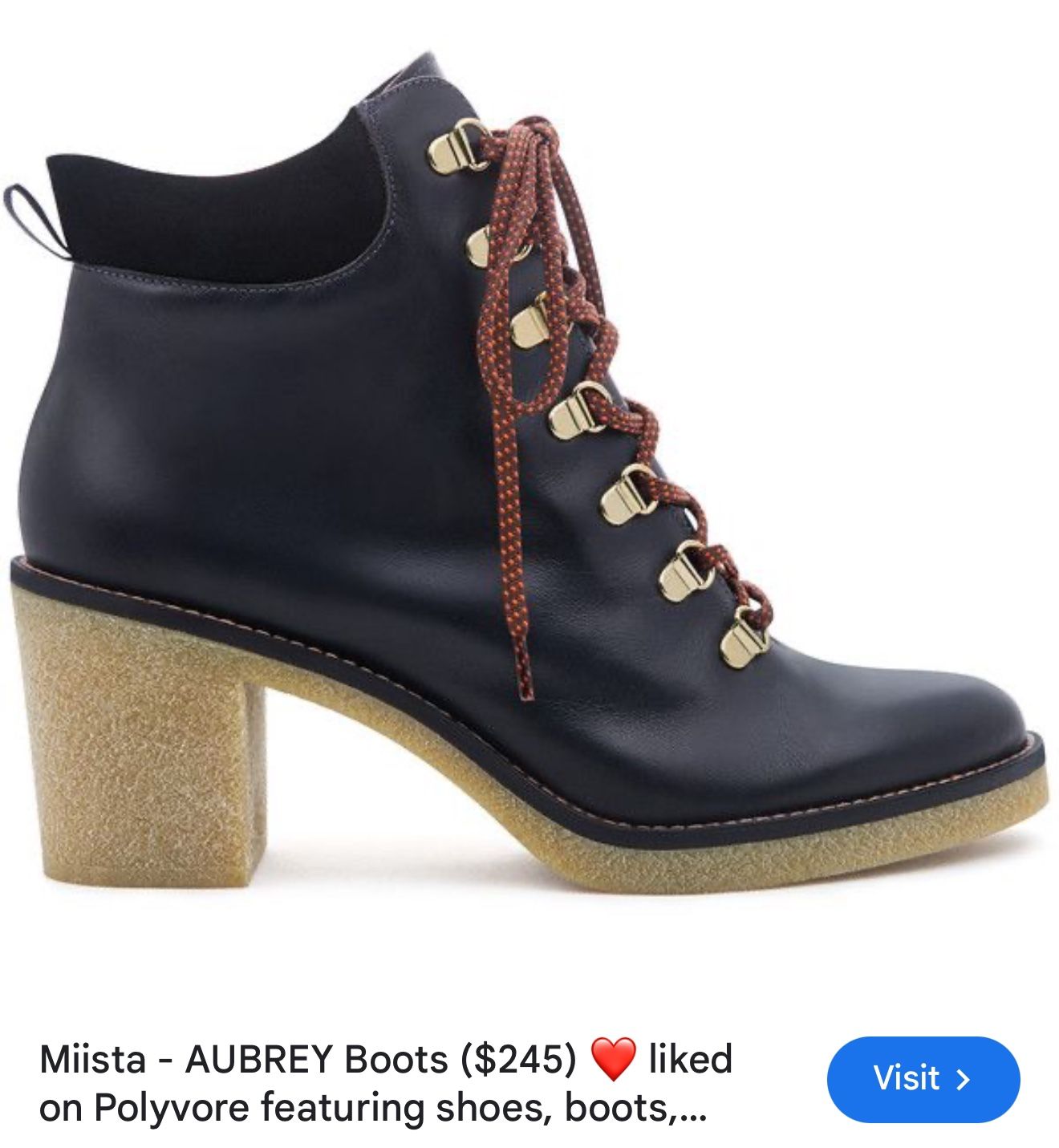 RARE Discontinued Miista AUBREY Boots – Midnight Blue – Handmade in Spain – Size 6