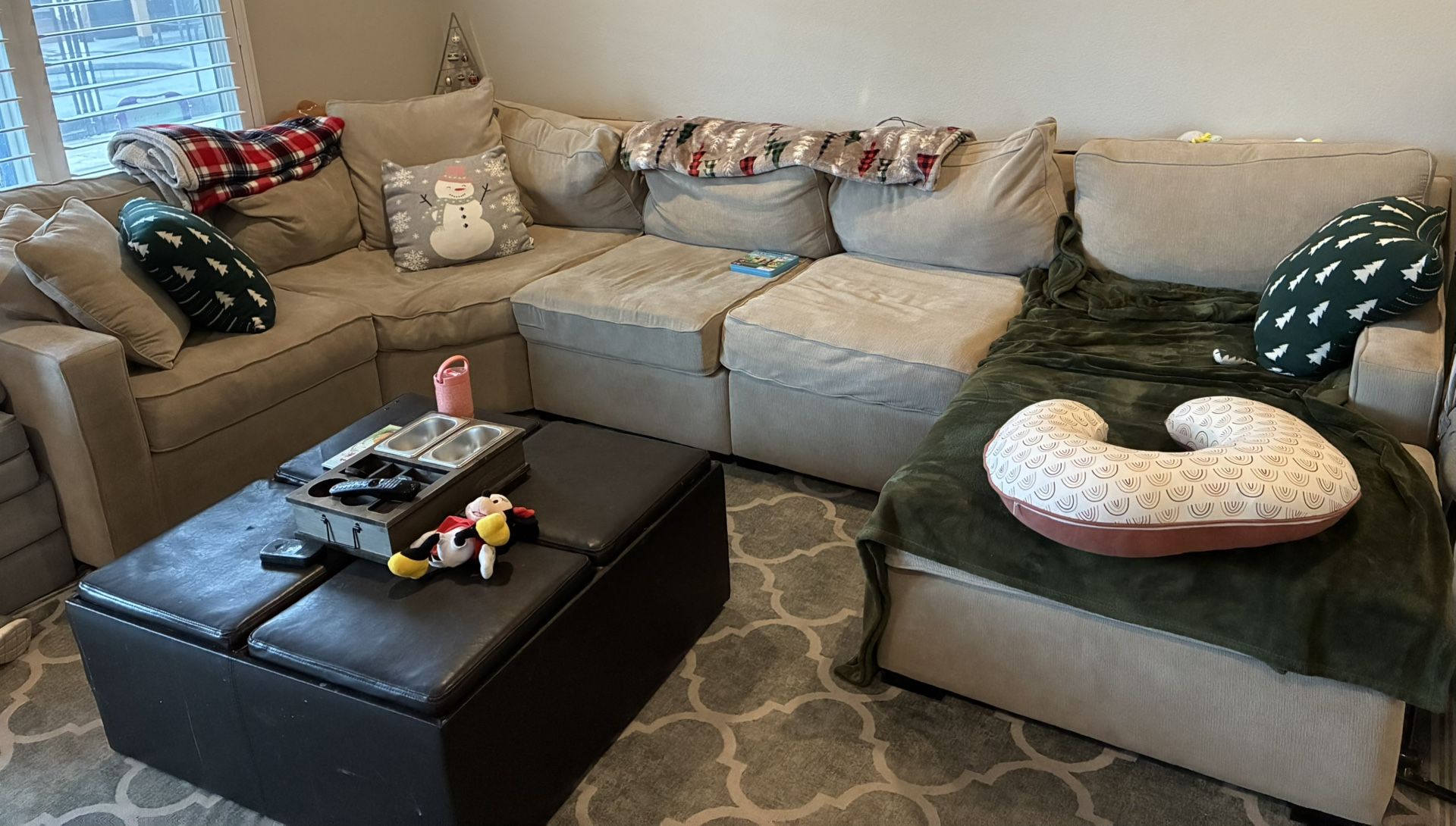 Macy’s Beige Sectional Couch