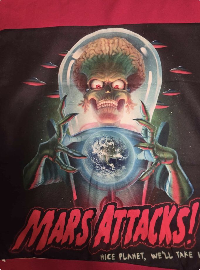 Mars Attack Pillowcase (17”X17”)