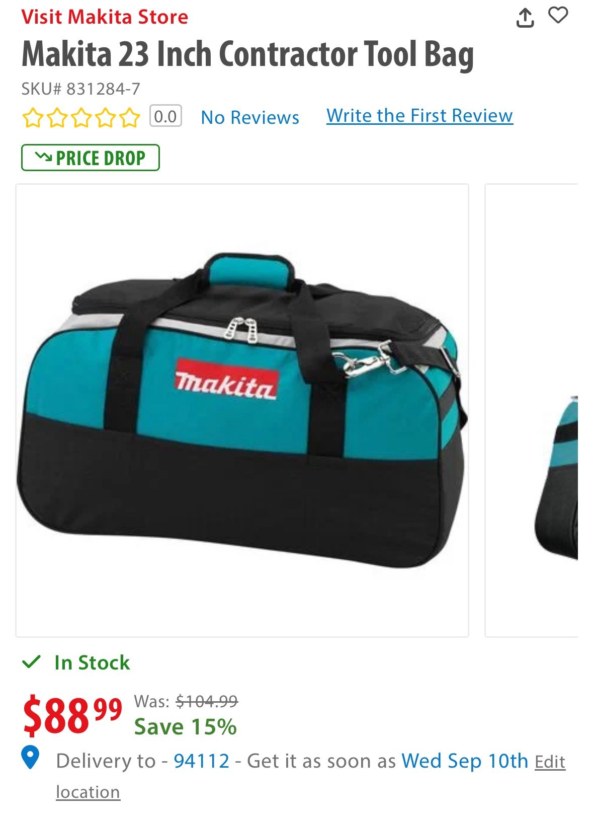 Makita Big Bag Tools Dewalt Milwaukee Senco Ryobi Hitachi Carpinter Construction