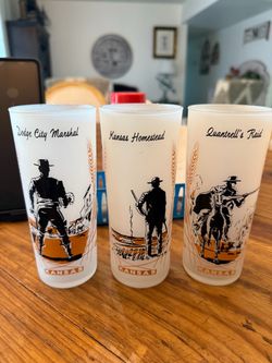 Set of 3 Kansas Frosted Glasses (Greenway Rd and Cave Creek Road)