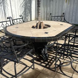 Granite Outdoor Patio Table Set