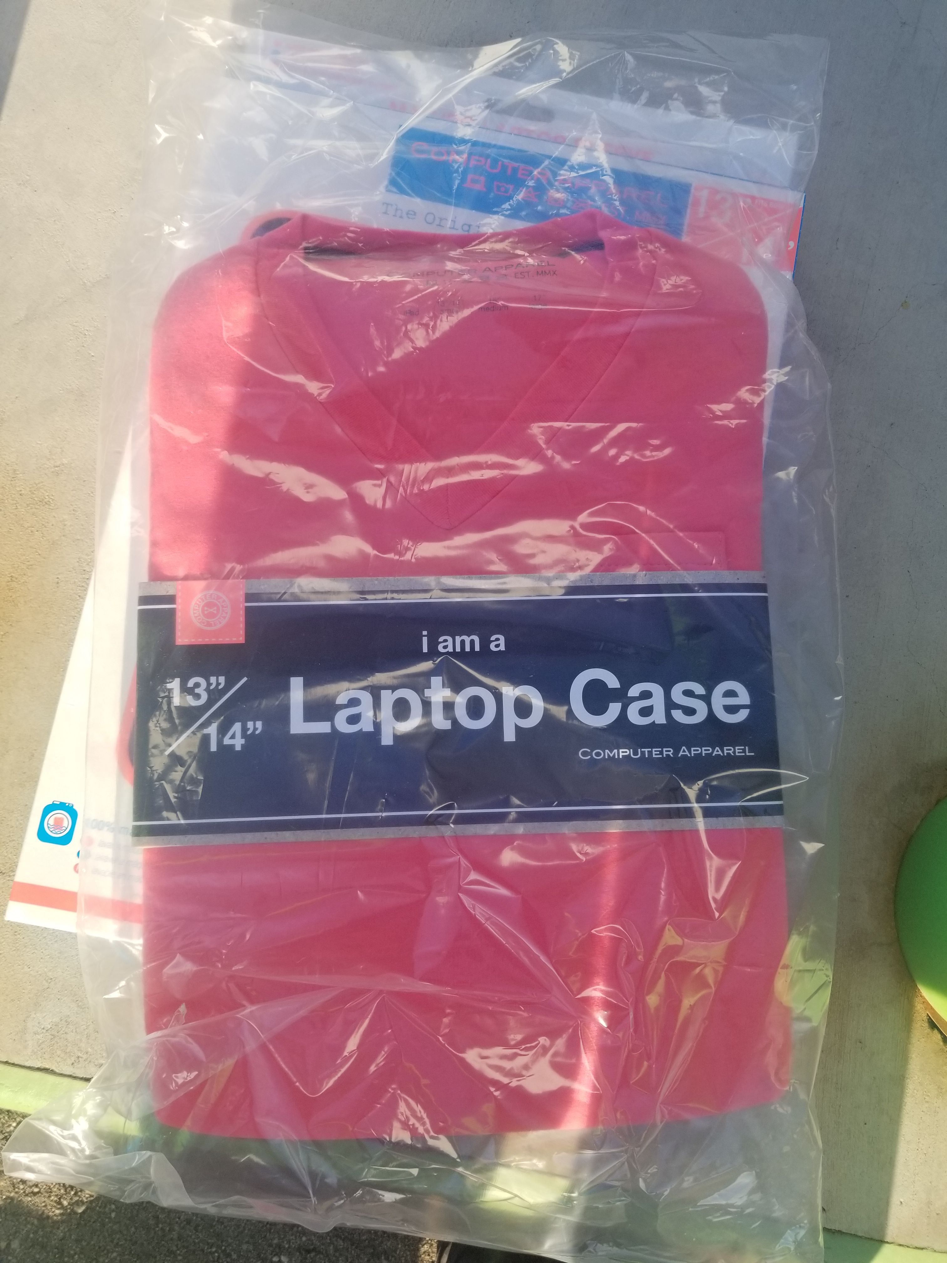 Laptop Apparel Case Cover Made from T Shirt Material Comes in Small Medium or Large to fit any Laptop or Computer in Blue or Red