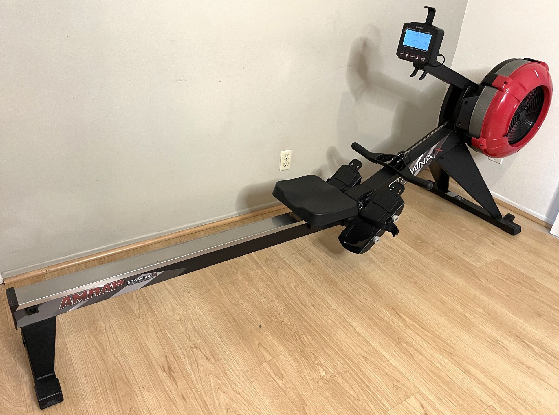 Stamina X AMRAP Fitness Air Rower Machine Exercise Workout Row Rowing Home Crossfit Trainer