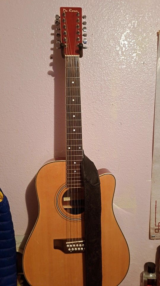 12-string Electric Acoustic Guitar De Rosa