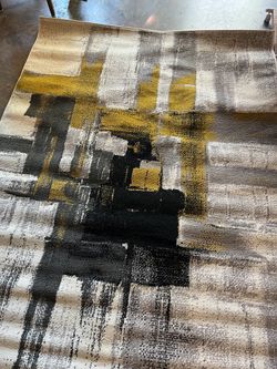 Doucette Abstract Ivory/Gold/Gray Area Rug