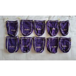 Crown Royal Purple Drawstring Bags - Set of 10