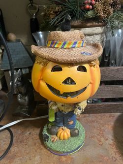 Porcelain Halloween Lamp