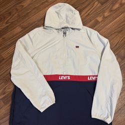 Levi Strauss & Co Retro Color Block Hoodie Windbreaker Size XXL 