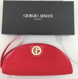Giorgio Armani oval red beauty bag bnib