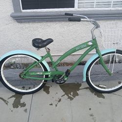 Ladies 26" Paul Frank Beach Cruiser Bike With Basket 
