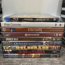 Set Of 9 Western / Country Movies