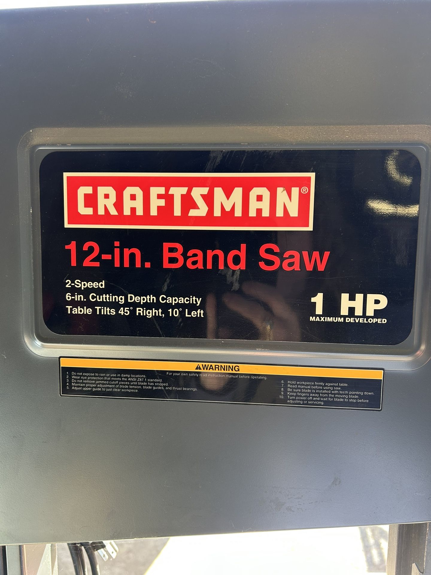 Craftsman 12-in Band Saw