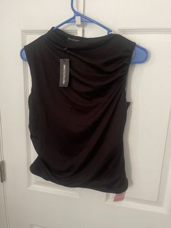 Women’s Top, Shape Black Super Soft Ruched Top