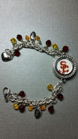USC Trojans Football Charm Bracelet