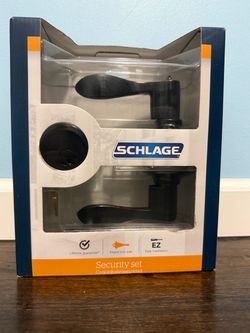Schlage Door Handle and Deadbolt Set, Aged Bronze, New