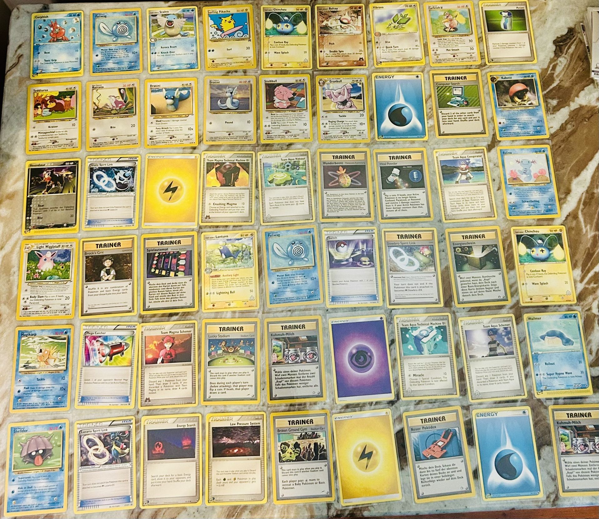 Huge Pokemon 54 Gaming Trading Card Collectible Lot