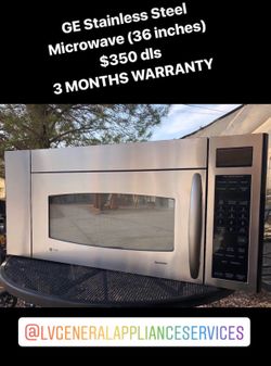 Ge profile microwave stainless steel 36 inch